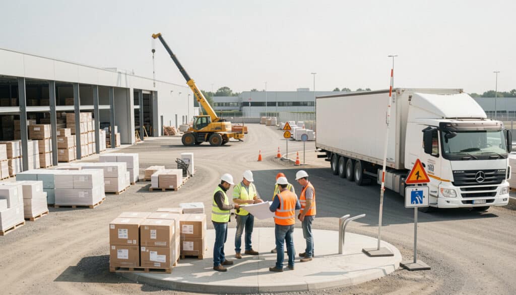Logistique de chantier BTP et coordination des flux