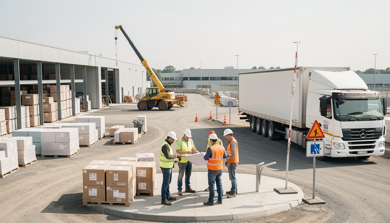 Logistique de chantier BTP et coordination des flux