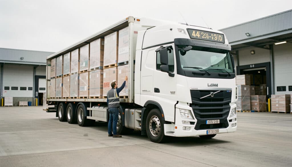 Charge utile d’une semi-remorque de 44 tonnes