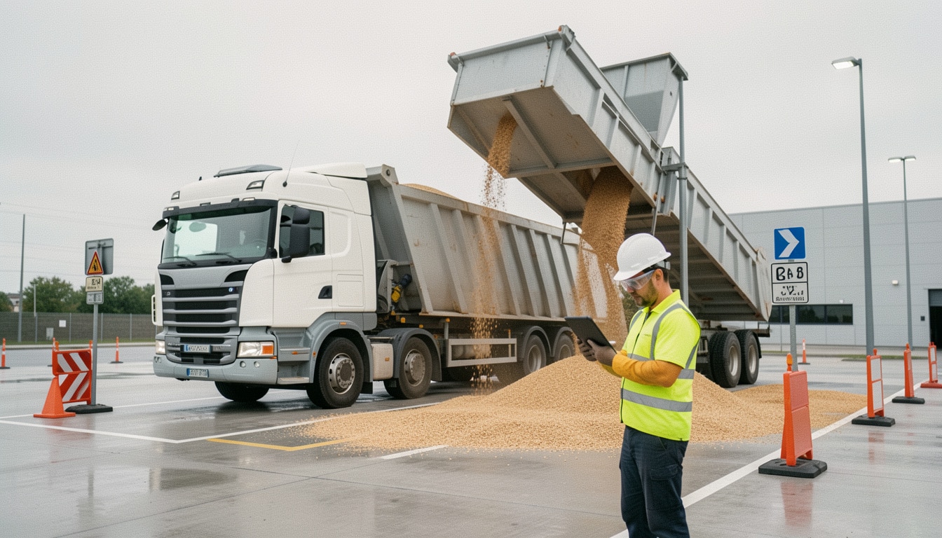 Chargement de vrac en camion : étapes, sécurité et flux